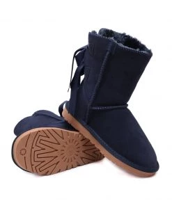XH New In Shoes SMAIBULUN UGG™ | Back Ribbon Double-Bow Suede Boots