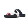 MAIBULUN | NAVY RED FOOTBED SANDAL