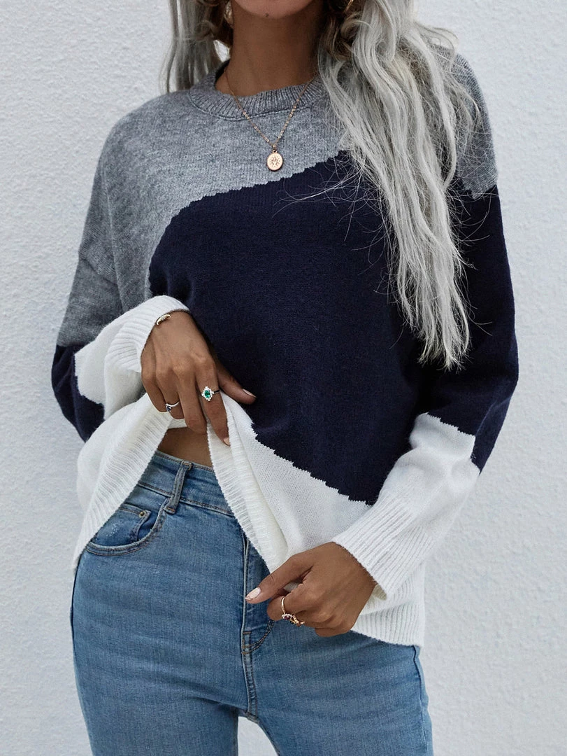 MY Smaibulun | ELMA Knit Jumper - Navy Block New In Clothing 1 MY Smaibulun | ELMA Knit Jumper - Navy Block New In Clothing