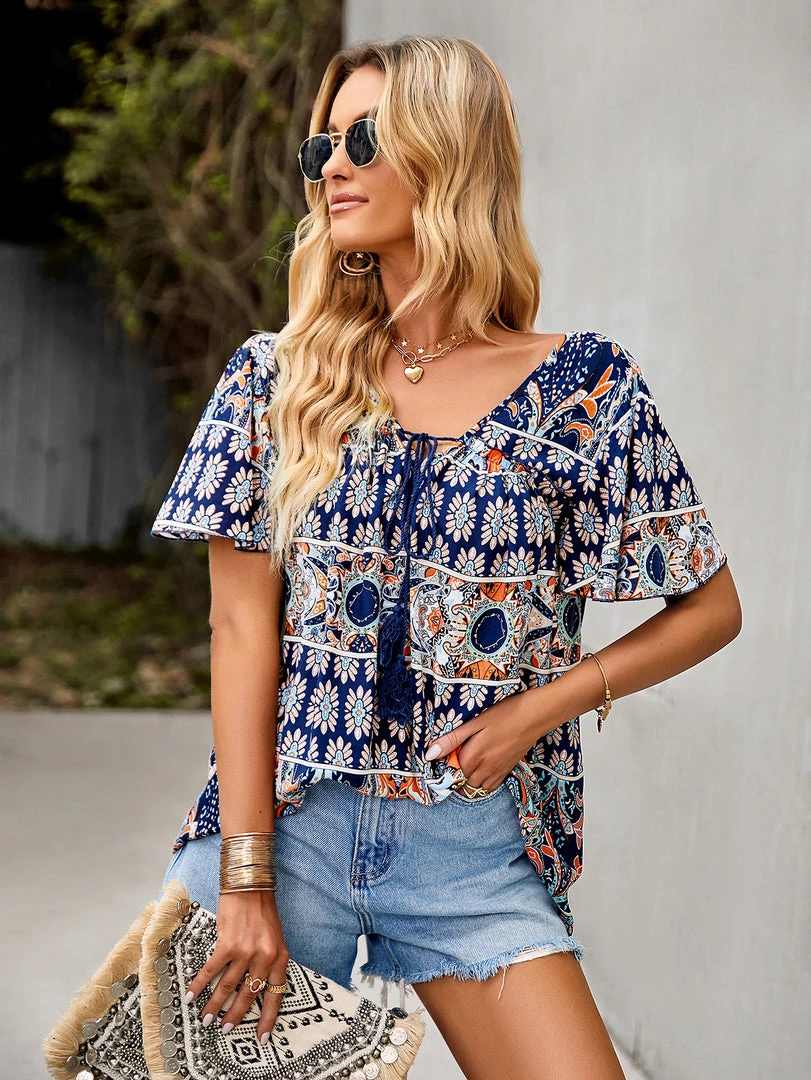 DY New In Clothing DOMO BOHO TOP - NAVY 1 DY New In Clothing DOMO BOHO TOP - NAVY