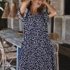DY BRONWYN DRESS - NAVY PRINT