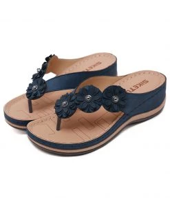 S/S 2022 SIKETU | NAVY FLORAL-STRAP THONG