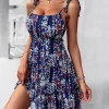 DY NEW ARRIVALS DREAMA MINI DRESS - NAVY PRINT