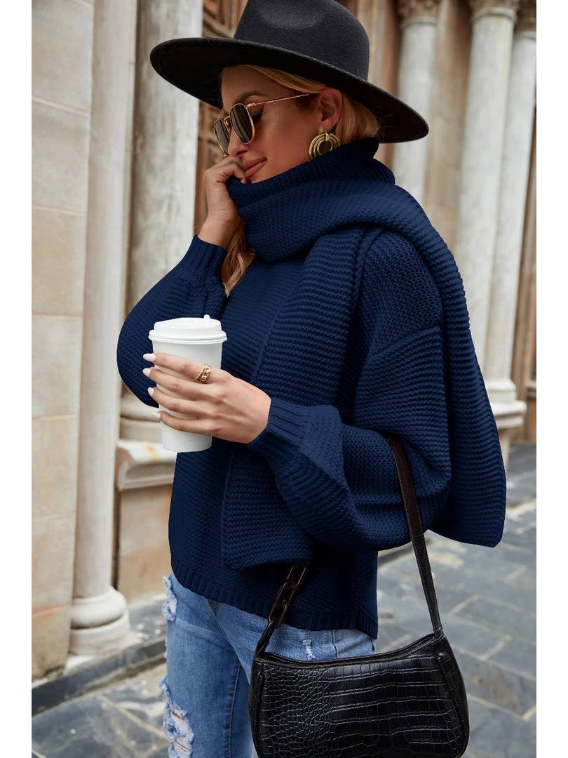 QDYH New In Clothing Smaibulun | Puff Sleeve Scarf Sweater 7 QDYH New In Clothing Smaibulun | Puff Sleeve Scarf Sweater