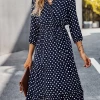 DY ALECTA MIDI DRESS - NAVY PRINT NEW ARRIVALS
