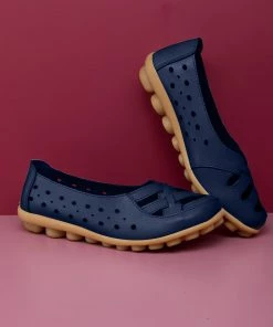 ATC Side Cut And Cross-Toe Leather Loafers - MAMA LOVE