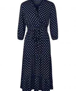 DY ALECTA MIDI DRESS - NAVY PRINT NEW ARRIVALS