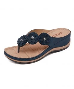 S/S 2022 SIKETU | NAVY FLORAL-STRAP THONG