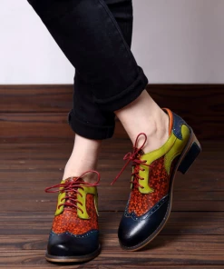 S/S 2022 SOFFIA | Genuine Leather Classic Oxford Shoes - Navy