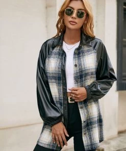 YBL Smaibulun | Plaid Contrast-Sleeve Shirt Jacket New In Clothing 16 YBL Smaibulun | Plaid Contrast-Sleeve Shirt Jacket New In Clothing