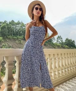 BFZY CLEO FLORAL DRESS - NAVY