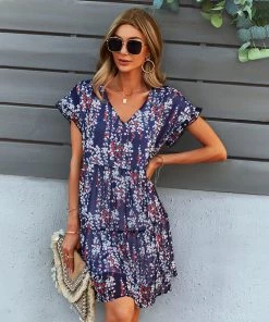 DY NEW ARRIVALS JASMYN DRESS - NAVY PRINT 8 DY NEW ARRIVALS JASMYN DRESS - NAVY PRINT
