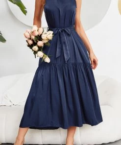 DY CADENCE Plain Midi Dress - Navy NEW ARRIVALS 8 DY CADENCE Plain Midi Dress - Navy NEW ARRIVALS