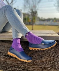 ATC Side Metallic Trim Leather Loafers - MAMA LOVE Shop Loafer