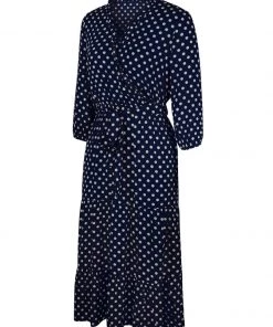 DY ALECTA MIDI DRESS - NAVY PRINT NEW ARRIVALS