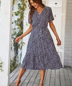 DY ALVINA Print Midi Dress - Navy NEW ARRIVALS 8 DY ALVINA Print Midi Dress - Navy NEW ARRIVALS