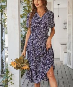 DY ALVINA Print Midi Dress - Navy NEW ARRIVALS 9 DY ALVINA Print Midi Dress - Navy NEW ARRIVALS