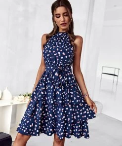 DY KEEVA HALTER DRESS - NAVY 9 DY KEEVA HALTER DRESS - NAVY