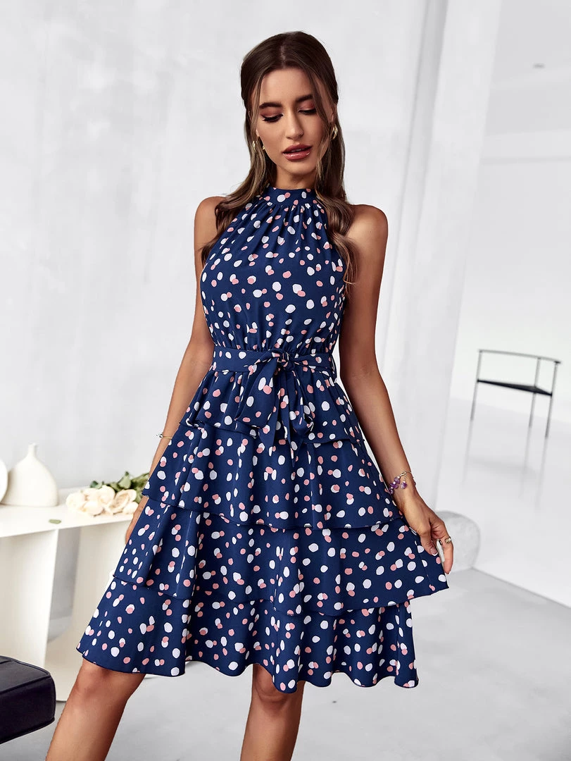 DY KEEVA HALTER DRESS - NAVY 4 DY KEEVA HALTER DRESS - NAVY
