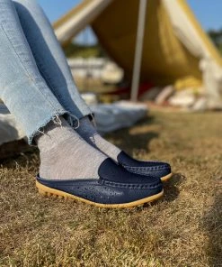 ATC Laser Cut Out Mules Loafers - Women