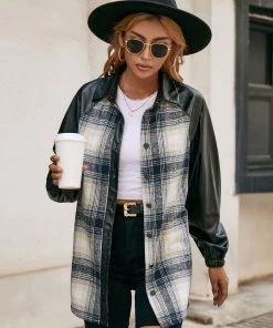 YBL Smaibulun | Plaid Contrast-Sleeve Shirt Jacket New In Clothing 18 YBL Smaibulun | Plaid Contrast-Sleeve Shirt Jacket New In Clothing