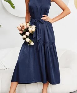 DY CADENCE Plain Midi Dress - Navy NEW ARRIVALS 9 DY CADENCE Plain Midi Dress - Navy NEW ARRIVALS