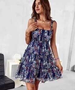 DY NEW ARRIVALS DREAMA MINI DRESS - NAVY PRINT 9 DY NEW ARRIVALS DREAMA MINI DRESS - NAVY PRINT