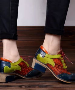 S/S 2022 SOFFIA | Genuine Leather Classic Oxford Shoes - Navy