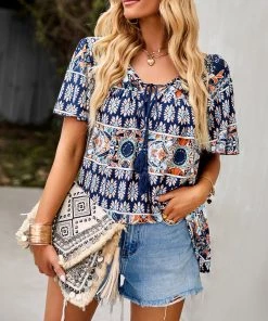 DY New In Clothing DOMO BOHO TOP - NAVY 8 DY New In Clothing DOMO BOHO TOP - NAVY