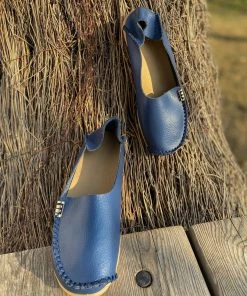 ATC Side Metallic Trim Leather Loafers - MAMA LOVE Shop Loafer