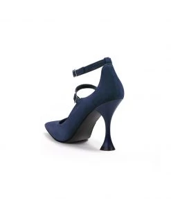 Jady Rose NEW ARRIVALS JadyRose | Scalloped Edges-Curve Shaped Leather Ankle Strap - Navy 10 Jady Rose NEW ARRIVALS JadyRose | Scalloped Edges-Curve Shaped Leather Ankle Strap - Navy