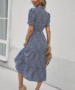 DY CLAUDIA MIDI DRESS - NAVY PRINT NEW ARRIVALS 10 DY CLAUDIA MIDI DRESS - NAVY PRINT NEW ARRIVALS