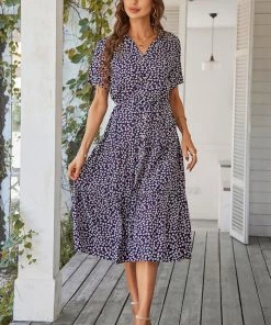 DY ALVINA Print Midi Dress - Navy NEW ARRIVALS 10 DY ALVINA Print Midi Dress - Navy NEW ARRIVALS