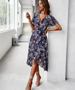 DY BABYLONIA MIDI DRESS - NAVY PRINT NEW ARRIVALS 11 DY BABYLONIA MIDI DRESS - NAVY PRINT NEW ARRIVALS