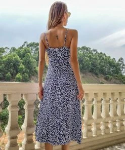 BFZY CLEO FLORAL DRESS - NAVY