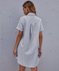 BFZY AIYANA SHIRT DRESS - NAVY