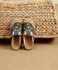 TC Cactus Rose | Summer Blooms Embroidered Mules - Women New In Shoes