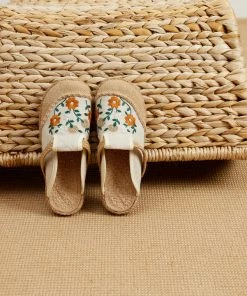 TC Cactus Rose | Summer Blooms Embroidered Mules - Women New In Shoes