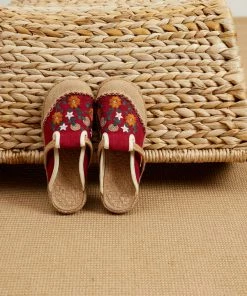 TC Cactus Rose | Summer Blooms Embroidered Mules - Women New In Shoes
