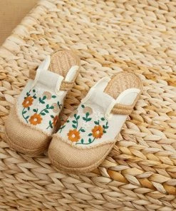 TC Cactus Rose | Summer Blooms Embroidered Mules - Women New In Shoes