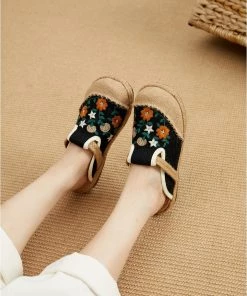 TC Cactus Rose | Summer Blooms Embroidered Mules - Women New In Shoes