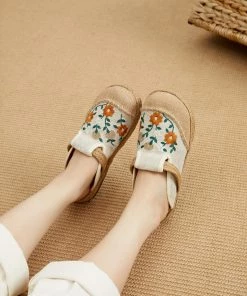 TC Cactus Rose | Summer Blooms Embroidered Mules - Women New In Shoes