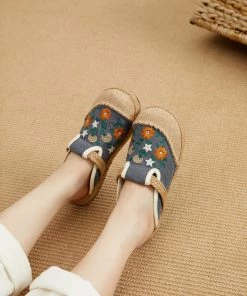 TC Cactus Rose | Summer Blooms Embroidered Mules - Women New In Shoes