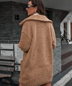 YBL New In Clothing Smaibulun Doll | Khaki Single-Breasted Fleece Coat