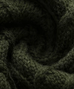 MY Smaibulun | Olive Shoulder Cut-Out Knit Sweater New In Clothing