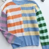 MY New In Clothing Smaibulun | ROBERTA Stripe Multi Color Knit Top