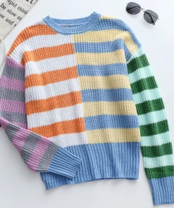 MY New In Clothing Smaibulun | ROBERTA Stripe Multi Color Knit Top
