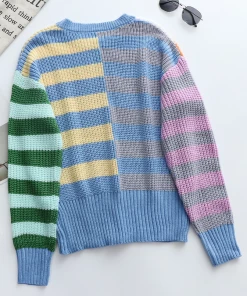 MY New In Clothing Smaibulun | ROBERTA Stripe Multi Color Knit Top