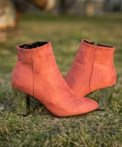 HYHE NEW ARRIVALS EN BLOOM | Orange Mirror Heel Suede Ankle Boots 11 HYHE NEW ARRIVALS EN BLOOM | Orange Mirror Heel Suede Ankle Boots