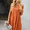 DY New In Clothing MARITA DRESS - ORANGE